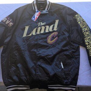 Pro Standard Cleveland Cavaliers City Edition Black Satin Varsity Jacket-3XL